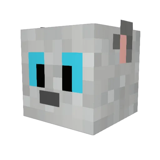 LunarXwolf01 Minecraft avatar head, 3D render