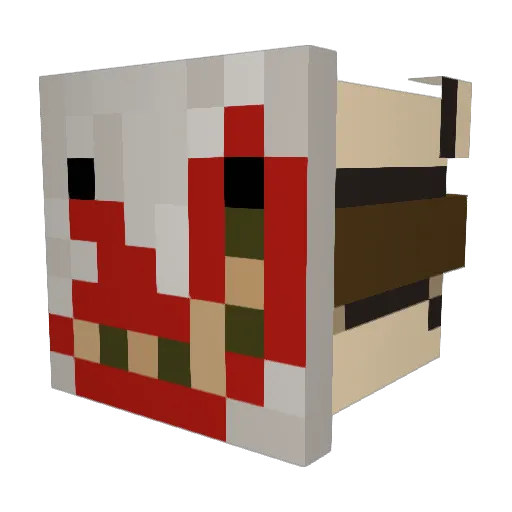 Lunar_Bloom_ Minecraft avatar head, 3D render