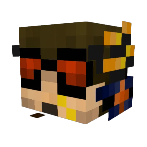 Lunar_Flash Minecraft avatar head, 3D render