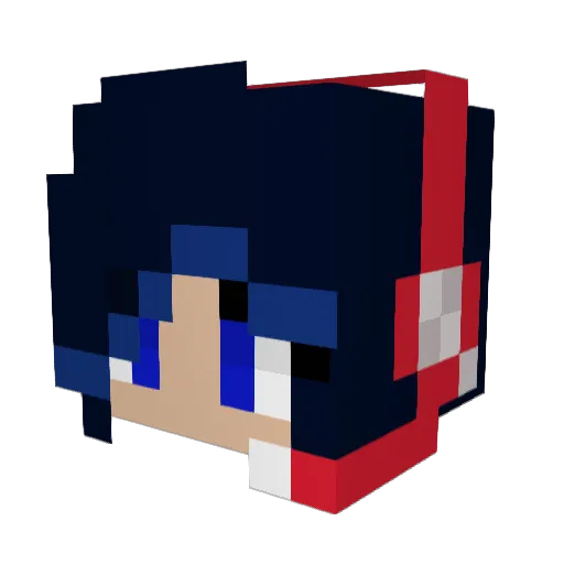 Lunar_Octave Minecraft avatar head, 3D render