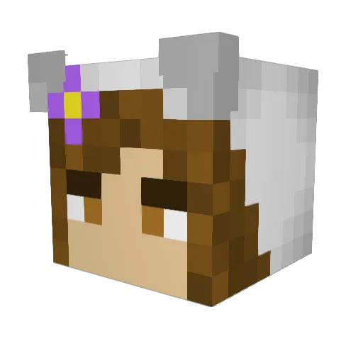 Lunar_Polarbear Minecraft avatar head, 3D render