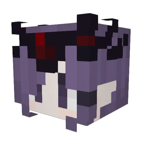 Lunar_demon Minecraft avatar head, 3D render