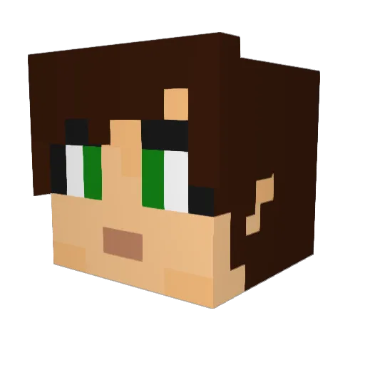 Lunarain92 Minecraft avatar head, 3D render