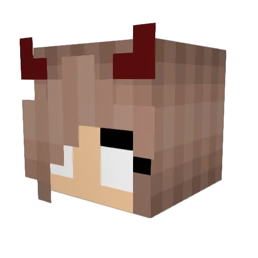 Lunarbeee Minecraft avatar head, 3D render