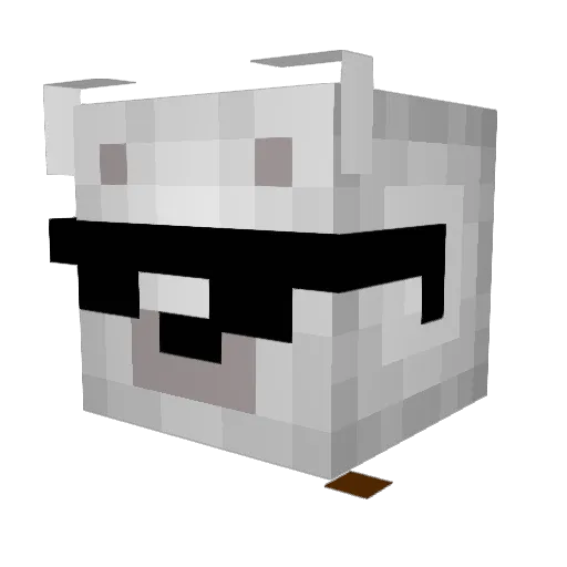 Lunarcow22 Minecraft avatar head, 3D render