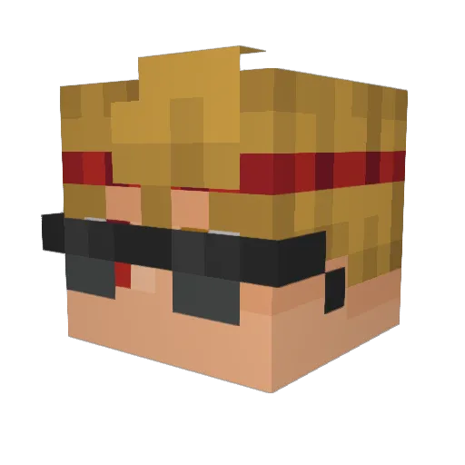 Lunardilabs Minecraft avatar head, 3D render