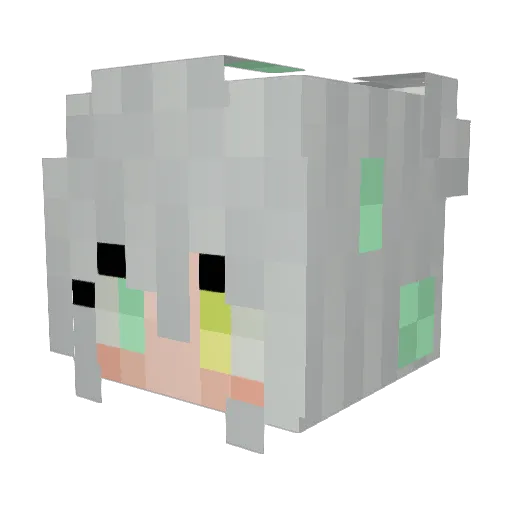 Lunardrago Minecraft avatar head, 3D render