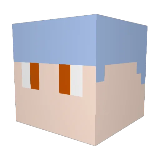 Lunare1420 Minecraft avatar head, 3D render