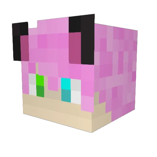 Lunarhaven Minecraft avatar head, 3D render