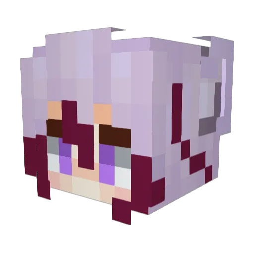 LunariaKitsune Minecraft avatar head, 3D render