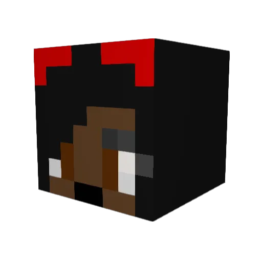 LunariaLuna Minecraft avatar head, 3D render