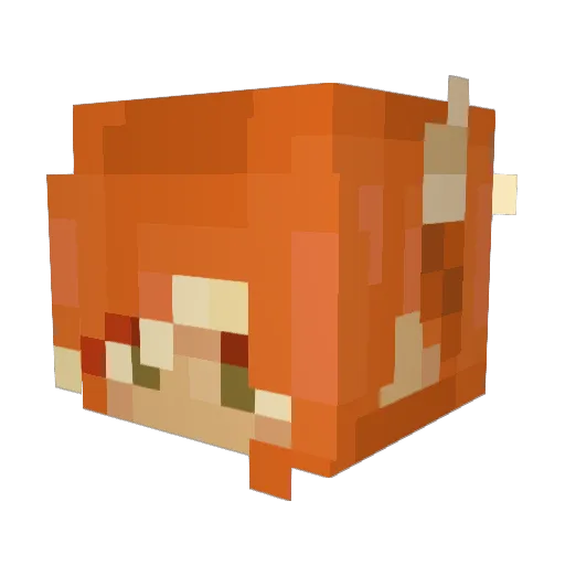 LunariaMoo Minecraft avatar head, 3D render