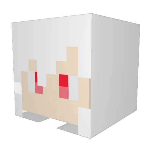 LunariaYin Minecraft avatar head, 3D render