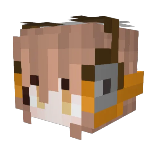 Lunaria_01 Minecraft avatar head, 3D render