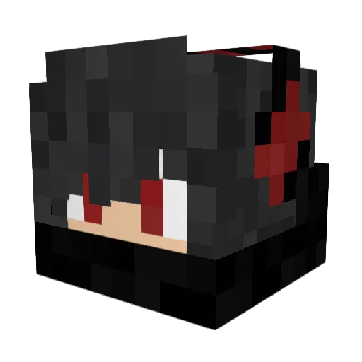 LunariaxD Minecraft avatar head, 3D render