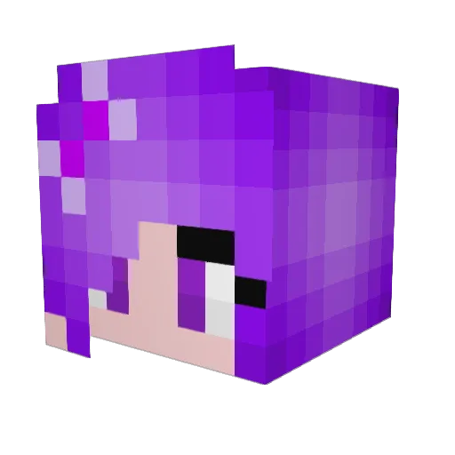 Lunaring_ Minecraft avatar head, 3D render