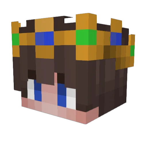 Lunarist Minecraft avatar head, 3D render