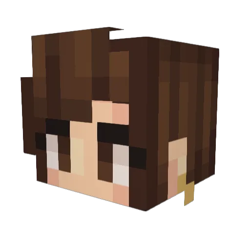 Lunarizz Minecraft avatar head, 3D render