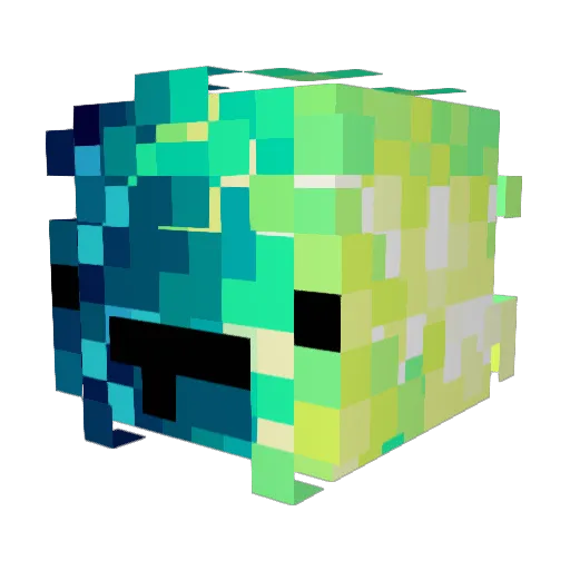 Lunarkasu Minecraft avatar head, 3D render