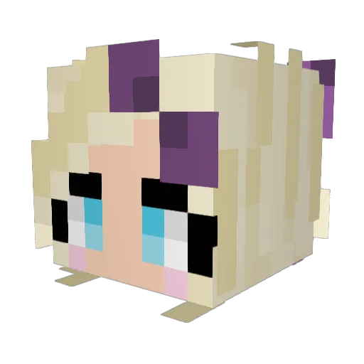 Lunaronitz Minecraft avatar head, 3D render