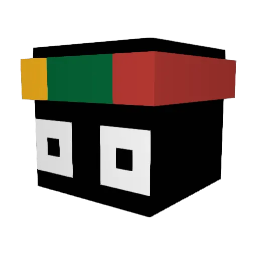 Lunarred_ Minecraft avatar head, 3D render