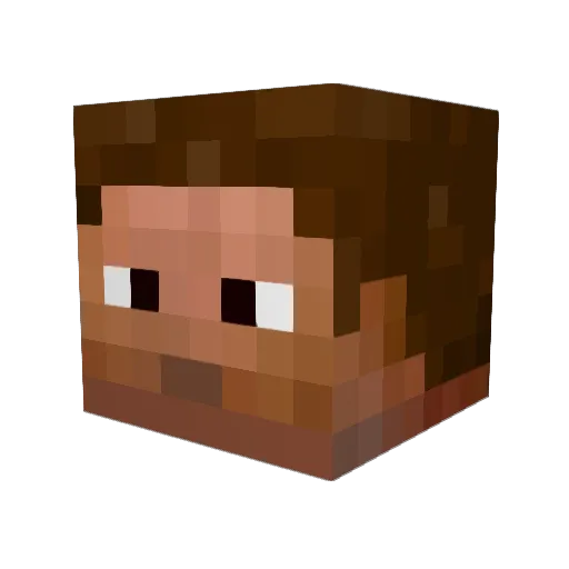 Lunaru Minecraft avatar head, 3D render