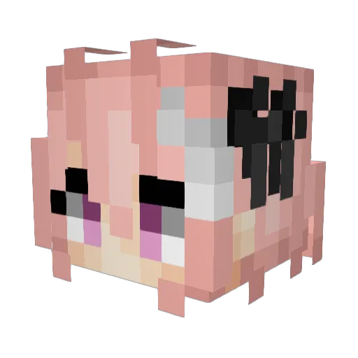 Lunarus_ Minecraft avatar head, 3D render