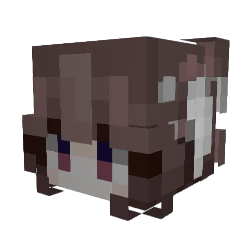 Lunarvian Minecraft avatar head, 3D render