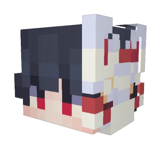 Lunarwolvesgod Minecraft avatar head, 3D render