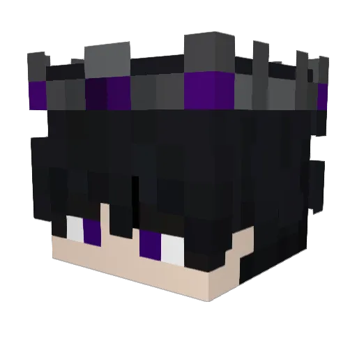 Lunarxdd Minecraft avatar head, 3D render
