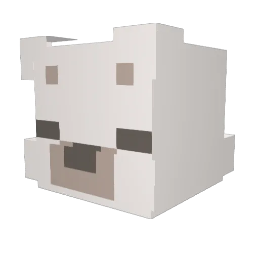LunaryPolar Minecraft avatar head, 3D render