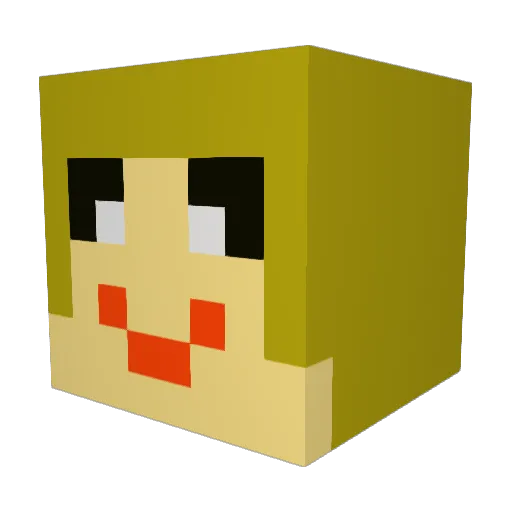 Lunas12 Minecraft avatar head, 3D render