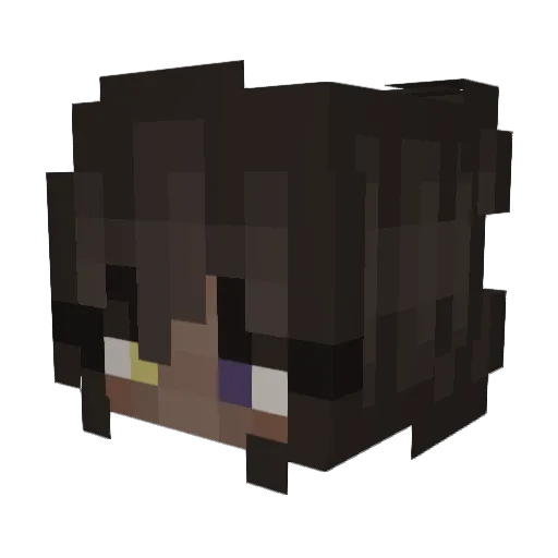 LunasMidnight Minecraft avatar head, 3D render