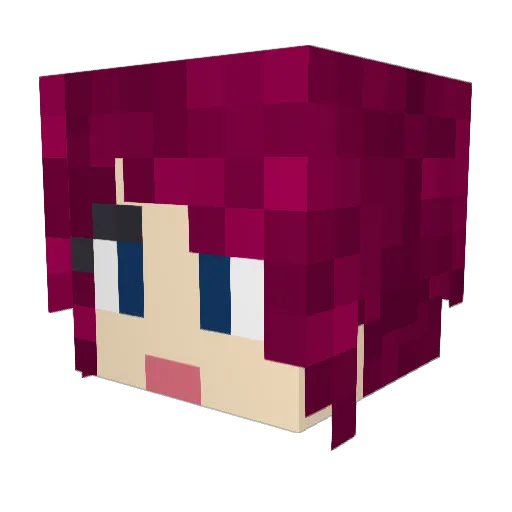 LunasShadow Minecraft avatar head, 3D render