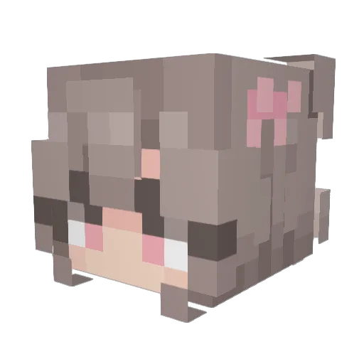 Lunasatrolabe Minecraft avatar head, 3D render