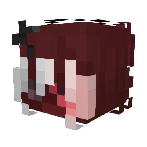 Lunastaria Minecraft avatar head, 3D render