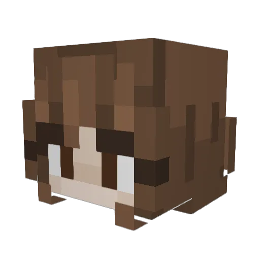 Lunastone Minecraft avatar head, 3D render