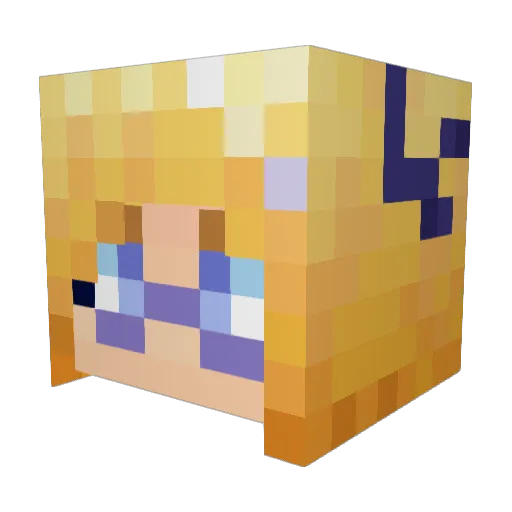 Lunastra02 Minecraft avatar head, 3D render