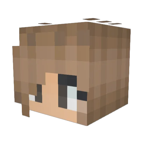 Lunathemadcat Minecraft avatar head, 3D render