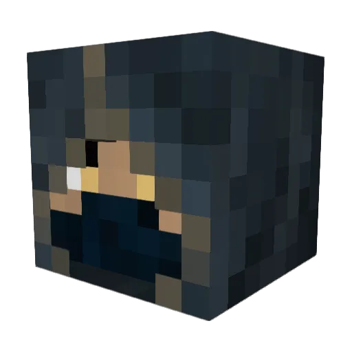 LunatiCraft06 Minecraft avatar head, 3D render