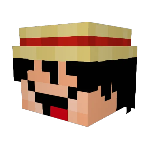 LunaticBS Minecraft avatar head, 3D render