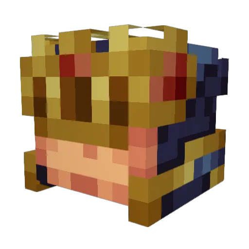 LunaticHatter Minecraft avatar head, 3D render