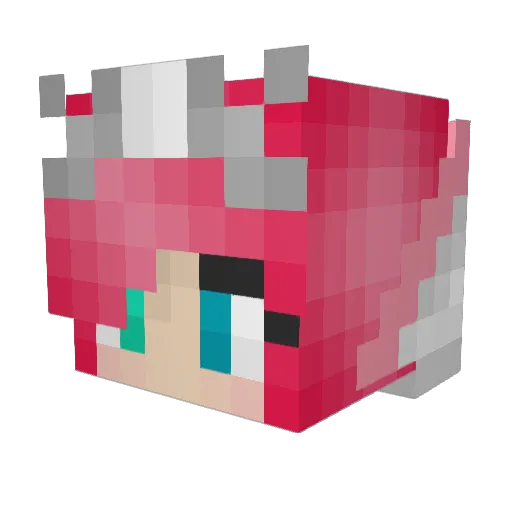 LunaticLunnie Minecraft avatar head, 3D render