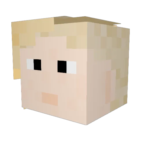Lunatic_UwU Minecraft avatar head, 3D render