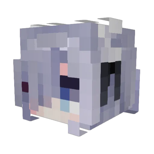 Lunatique Minecraft avatar head, 3D render