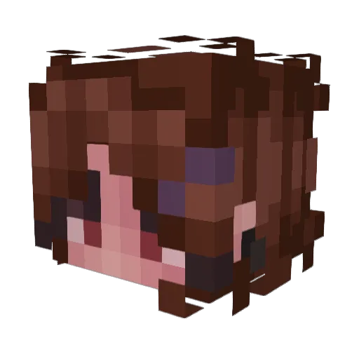 Lunava_ Minecraft avatar head, 3D render
