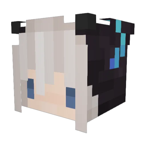 Lunavies Minecraft avatar head, 3D render
