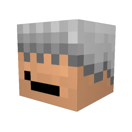 Lunazada Minecraft avatar head, 3D render
