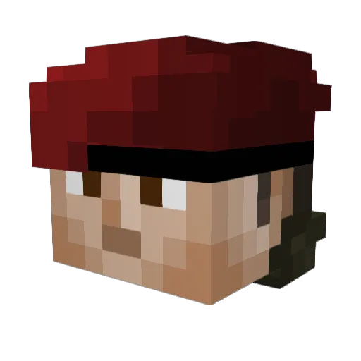 LunchBOXXX_ Minecraft avatar head, 3D render