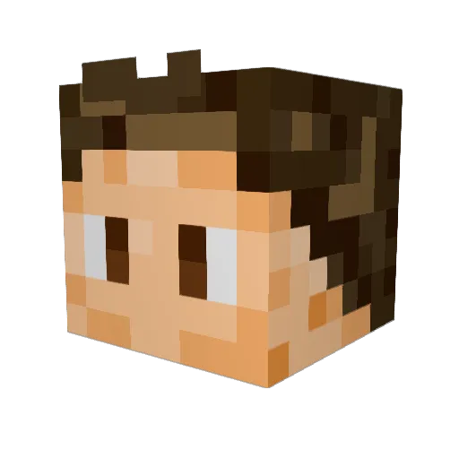 LunchTrey28 Minecraft avatar head, 3D render